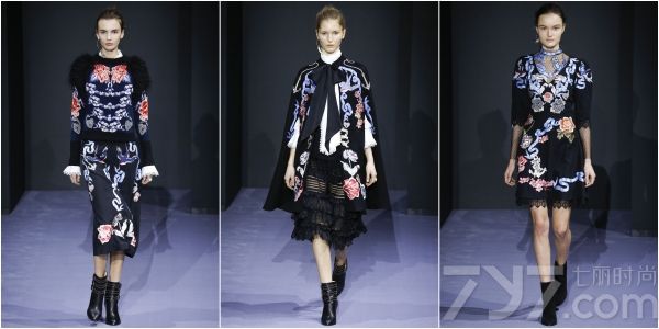 temperley lundon2016秋冬时装秀 薄纱+花朵致敬自然