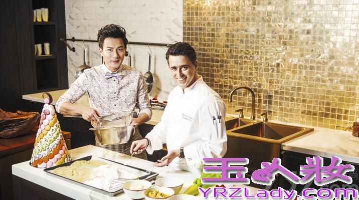 近日,当红小生刘恺威为时尚杂志《时装男士》拍摄了一组写真。图片中，刘恺威身着几何格纹或手绘图案的复古印花服饰,认真的做着马卡龙，说是想给太太一个惊喜，现场甜蜜温馨，祝你们永远幸福哟！