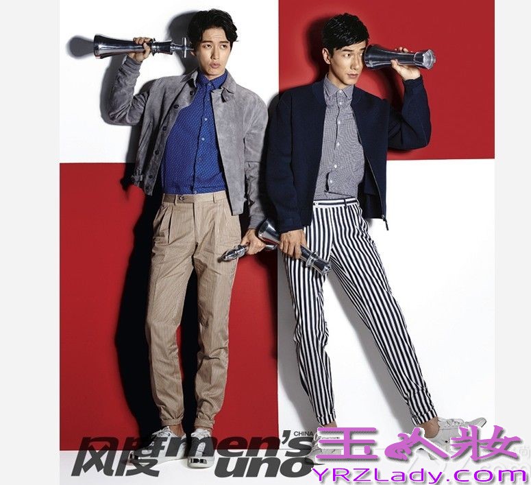 近日《风度men’s uno》杂志十周年之际，邀请了十位男明星为其拍摄纪念刊的封面，其中包括朴海镇张亮，据悉他们在私底下是很好的朋友，这次能够一起工作他们非常开心，朴海镇以一袭红衣首登内地杂志封面，而张亮则用帅气西装登上杂志封面，两位好基友完美演绎出气质暖男的风范！