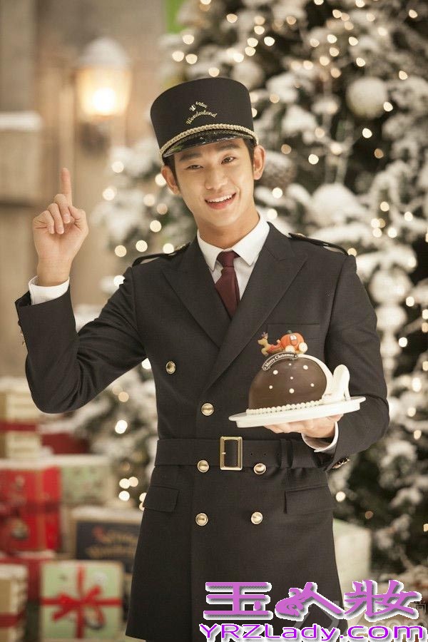 韩国首尔当地时间2014年3月19日，金秀贤为代言的面包品牌Tous Les Jours拍摄了一组写真大片。因《来自星星的你》而爆红的“都教授”依旧用迷死人的萌态融化大家，整个画面也犹如童话世界般，这简直就是“都教授”的“制服诱惑”计。