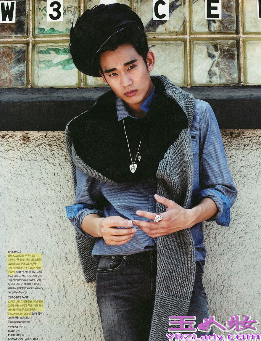 炙手可热的当红韩国男星金秀贤因为饰演《来自星星的你》中的叫兽而被广大粉丝们所喜爱。近日金秀贤分别在德国和韩国拍摄了两组时尚写真，作为Calvin Klein Jeans品牌宣传大使，展现出文艺男青年的帅气形象。
