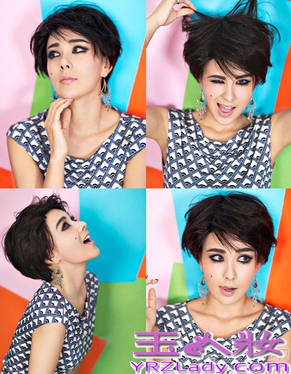 在《商界时尚》九月刊与《时尚COSMO》十一月刊里，读者能看见这个眼目带笑、脸庞似乎发着光的女人，她是蔡妍。两本时尚大刊呈现给我们的不止是她的两面，而是百变、千面。她可以华丽、干练、优雅、迷离，也可以清新、俏皮、文艺、萝莉。十一月刊的COSMO里，她COPY的是美国60年代当红的影星、社会名媛，同时也是鲍勃·迪伦的女友伊迪，她是迄今为止人民津津乐道的著名文艺女神。性感如蔡妍，在黑白镜头前的“咂嘴、皱眉、变脸”，那一刻也真是有如文艺缪斯附体！她出道十年，却似乎青春依旧，她是宅男女神、性感元祖，如今又是文艺清新的邻家女孩。 