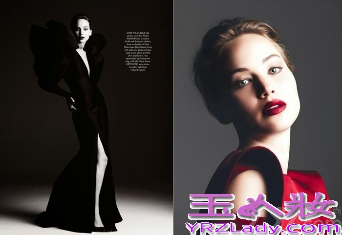 美国著名女演员詹妮弗·劳伦斯（Jennifer Lawrence）闪耀时尚杂志《芭莎》英国版11月刊封面，由摄影师Ben Hassett执镜，Julia von Boehm造型。詹妮弗·劳伦斯与生俱来的表演天赋让她赢得了今年的奥斯卡奖，她身上所散发的明星气质让人惊讶难忘!本次拍摄《芭莎》11月刊封面写真，詹妮弗·劳伦斯身穿迪奥2013年秋冬系列奢华礼服，化身真正的缪斯女神！