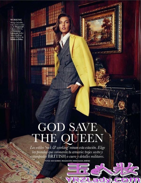 乌克兰超级名模阿琳娜·芭库娃（Alina Baikova）闪耀ELLE西班牙版2013十月刊封面，演绎“摇滚风”时尚大片，由摄影师Xi Gordo执镜，造型师Inmaculada Jimenez打造。
ELLE西班牙版十月刊旨在教大家秋季应注意选择一些经典永恒的服装，如西装、格子衬衫，奢华感人靠毛皮衣服等等，这些总是会让你看起来异常别致！
