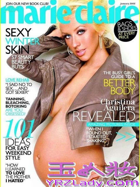 美女明星上杂志封面很常见，如今明星妈妈大腹便便上杂志也不少见。从流行歌手杰西卡·辛普森（Jessica Simpson）到超模辛迪·克劳馥（Cindy Crawford）再到演员米拉·乔沃维奇（Milla Jovovich），这些明星妈妈虽然大肚全裸上各大杂志封面，但展现的不是情色，而是女性的唯美！
