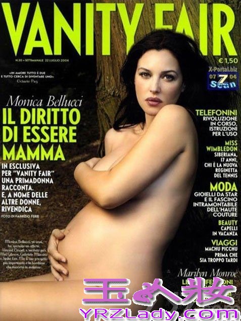 美女明星上杂志封面很常见，如今明星妈妈大腹便便上杂志也不少见。从流行歌手杰西卡·辛普森（Jessica Simpson）到超模辛迪·克劳馥（Cindy Crawford）再到演员米拉·乔沃维奇（Milla Jovovich），这些明星妈妈虽然大肚全裸上各大杂志封面，但展现的不是情色，而是女性的唯美！
