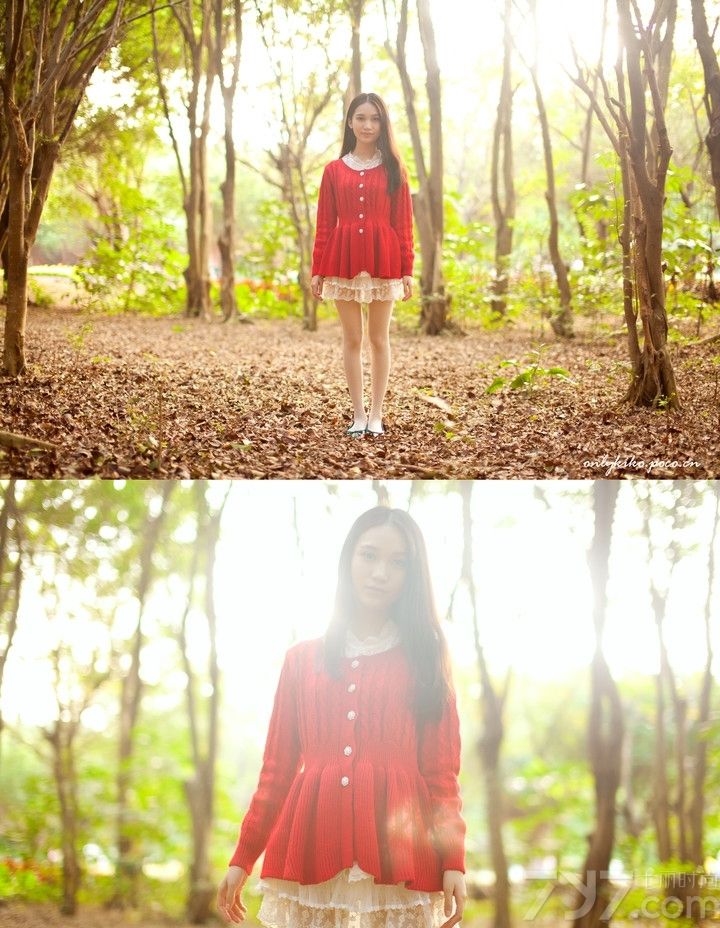 <p>清纯红衣小美女郊外写真 冬日中的丝丝暖意</p>