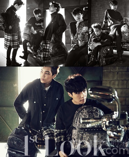 近日，EXO组合成员鹿晗、世勋、TAO、KAI、灿烈、LAY为时尚品牌MCM包包拍摄了一组时尚画报写真，在这组画报写真中，采用超强烈震撼感，特别是黑色朋克风的服饰以及烟熏造型给人一种难以抵挡的强烈诱惑感，分享EXO组合MCM包包画报曝光，鹿晗灿烈世勋超强烈诱惑令人窒息。