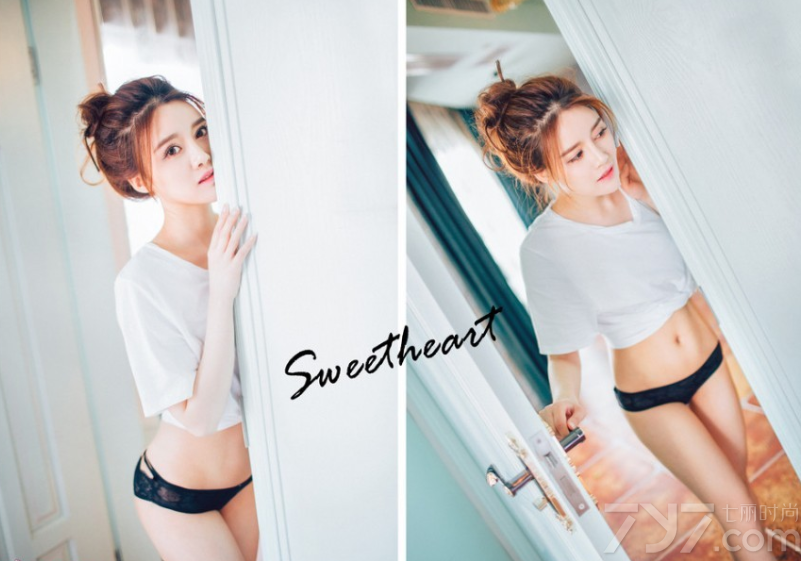 俏皮可爱的女生释放出甜美笑容，顿时让人心情变得很好，嘟嘟嘴卖萌的样子让男性们无法抗拒，重点是小心机下衣失踪的性感画面，释放出别样的致命魅力，慵懒的迷人气息撩动不少心扉，分享一组可爱女生甜笑私房写真，看慵懒小性感气息太诱人。