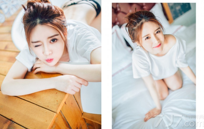 俏皮可爱的女生释放出甜美笑容，顿时让人心情变得很好，嘟嘟嘴卖萌的样子让男性们无法抗拒，重点是小心机下衣失踪的性感画面，释放出别样的致命魅力，慵懒的迷人气息撩动不少心扉，分享一组可爱女生甜笑私房写真，看慵懒小性感气息太诱人。