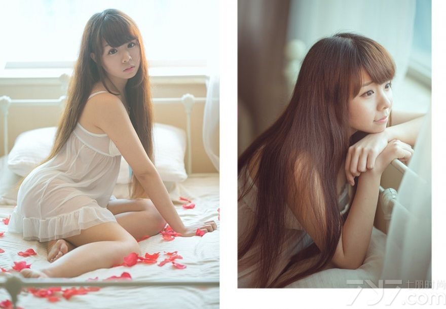 唯美的花瓣不仅让人感受到冬日早晨的温暖，身穿透视吊带睡衣的90后清纯美女显得很迷离，还没睡醒的模样甚是可爱，蓬松凌乱的发丝展现出娇小稚嫩的她。下面一起来看看90后清纯美女性感身躯图片，朦胧清晨与花瓣共舞，美得让人窒息！