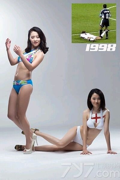 历届世界杯上有无数次经典又让人为之感动的画面，足球宝贝带来一组时尚性感写真图片，演绎往届世界杯感人画面，快来回顾一下世界杯让人振奋、为之鼓舞的瞬间吧！