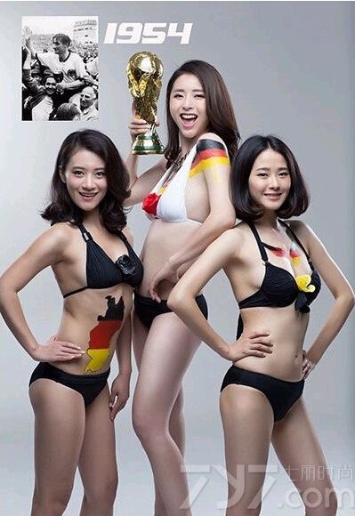 历届世界杯上有无数次经典又让人为之感动的画面，足球宝贝带来一组时尚性感写真图片，演绎往届世界杯感人画面，快来回顾一下世界杯让人振奋、为之鼓舞的瞬间吧！